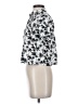 Love Notes 100% Rayon Print Silver Short Sleeve Blouse Size S - photo 5