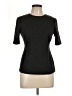 Theory Solid Black Short Sleeve Top Size L - photo 1