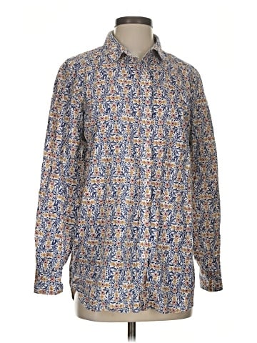 Rock Flower Paper Long Sleeve Button-Down Shirt (view 1)