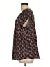 DR2 100% Polyester Brown Short Sleeve Blouse Size L - photo 5