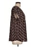 DR2 100% Polyester Brown Short Sleeve Blouse Size L - photo 4