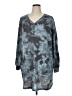 True Craft Tie-dye Blue Gray Casual Dress Size 1X - photo 1