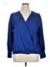 Chenault 100% Polyester Blue Long Sleeve Blouse Size XL - photo 1