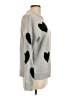 Newbury Kustom 100% Polyester Hearts Gray Pullover Sweater Size L - photo 4