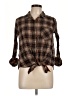 Hem & Thread Plaid Brown Long Sleeve Button-Down Shirt Size L - photo 1