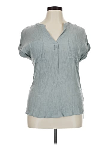 Peach Short Sleeve Henley (view 1)
