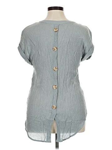 Peach Short Sleeve Henley (view 2)
