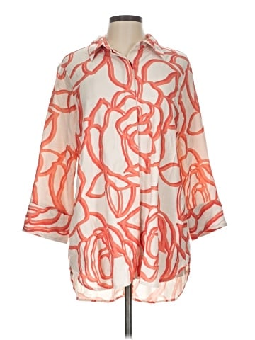 Boho Chic Long Sleeve Button-Down Shirt (view 1)