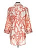 Boho Chic Orange Long Sleeve Button-Down Shirt Size L - photo 2