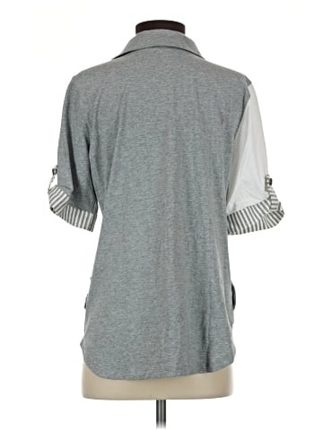 Neon Buddha 3/4 Sleeve Button-Down Shirt (view 2)