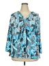 Ruby Rd. Blue 3/4 Sleeve Blouse Size 2X - photo 1