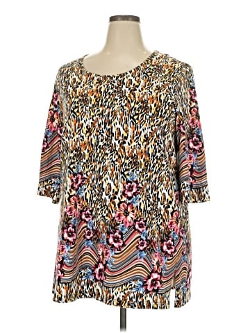 Ulla Popken 3/4 Sleeve Blouse (view 1)