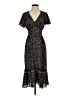 Max Studio 100% Polyester Floral Black Casual Dress Size XS - photo 1