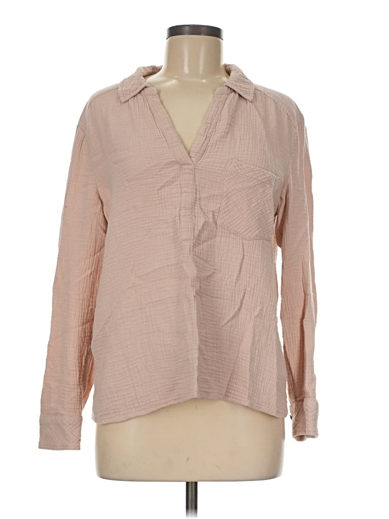 Pre-owned 1.state Long Sleeve Blouse In Pink