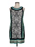 Sandra Darren Graphic Teal Cocktail Dress Size 8 (petite) - photo 1