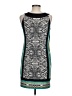 Sandra Darren Graphic Teal Cocktail Dress Size 8 (petite) - photo 2