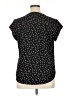 Monday Fun 100% Polyester Black Short Sleeve Blouse Size XL - photo 2