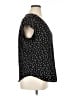 Monday Fun 100% Polyester Black Short Sleeve Blouse Size XL - photo 4