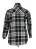 rue21 100% Polyester Plaid Black Long Sleeve Blouse Size XL - photo 2