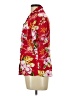 Basic Editions 100% Rayon Floral Red Short Sleeve Blouse Size L - photo 5