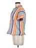 Unbranded Stripes Pink Short Sleeve Blouse Size M - photo 5