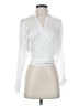 Timing White Long Sleeve Blouse Size S - photo 1