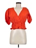 Sim & Sam Orange Short Sleeve Blouse Size M - photo 1