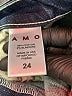 AMO Hearts Blue Jeans Size 24 waist - photo 8