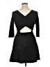 Delirious Solid Black Casual Dress Size XL - photo 2