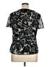 East5th 100% Polyester Black Short Sleeve Blouse Size XL - photo 2