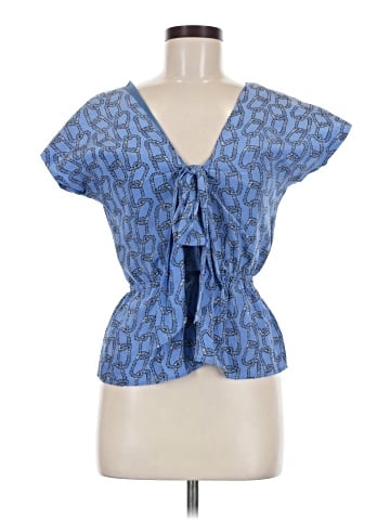Leona by Lauren Leonard Short Sleeve Silk Top (view 1)
