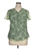 East5th 100% Polyester Green Short Sleeve Blouse Size XL - photo 1