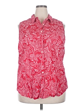 St. John's Bay Sleeveless Button Down Shirt