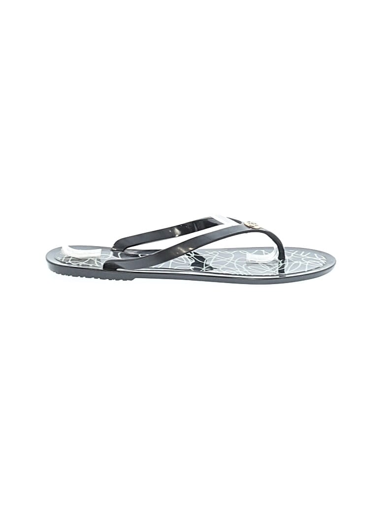 Pre-owned Nicole Miller Flip Flops In Silver