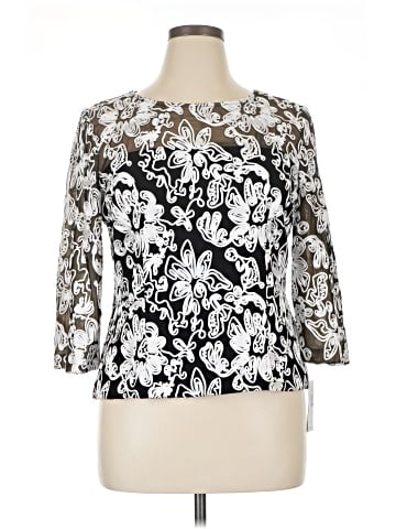 Alex Evenings 3/4 Sleeve Blouse (view 1)