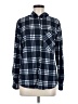 Eden & Olivia Blue Long Sleeve Button-Down Shirt Size M - photo 1