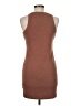 BP. Solid Brown Casual Dress Size M - photo 2