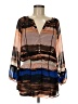 Calvin Klein 100% Polyester Brown 3/4 Sleeve Blouse Size M (estimated) - photo 1