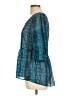 Freebird 100% Polyester Teal 3/4 Sleeve Top Size L (estimated) - photo 5