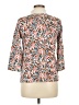 Lands' End 100% Cotton Floral Tropical Ivory 3/4 Sleeve Blouse Size M - photo 2