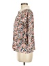 Lands' End 100% Cotton Floral Tropical Ivory 3/4 Sleeve Blouse Size M - photo 5
