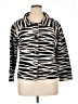 Chico's 100% Cotton Animal Print Silver Jacket Size XL (3) - photo 1