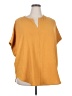 Zenana 100% Polyester Yellow Short Sleeve Blouse Size 2X - photo 1