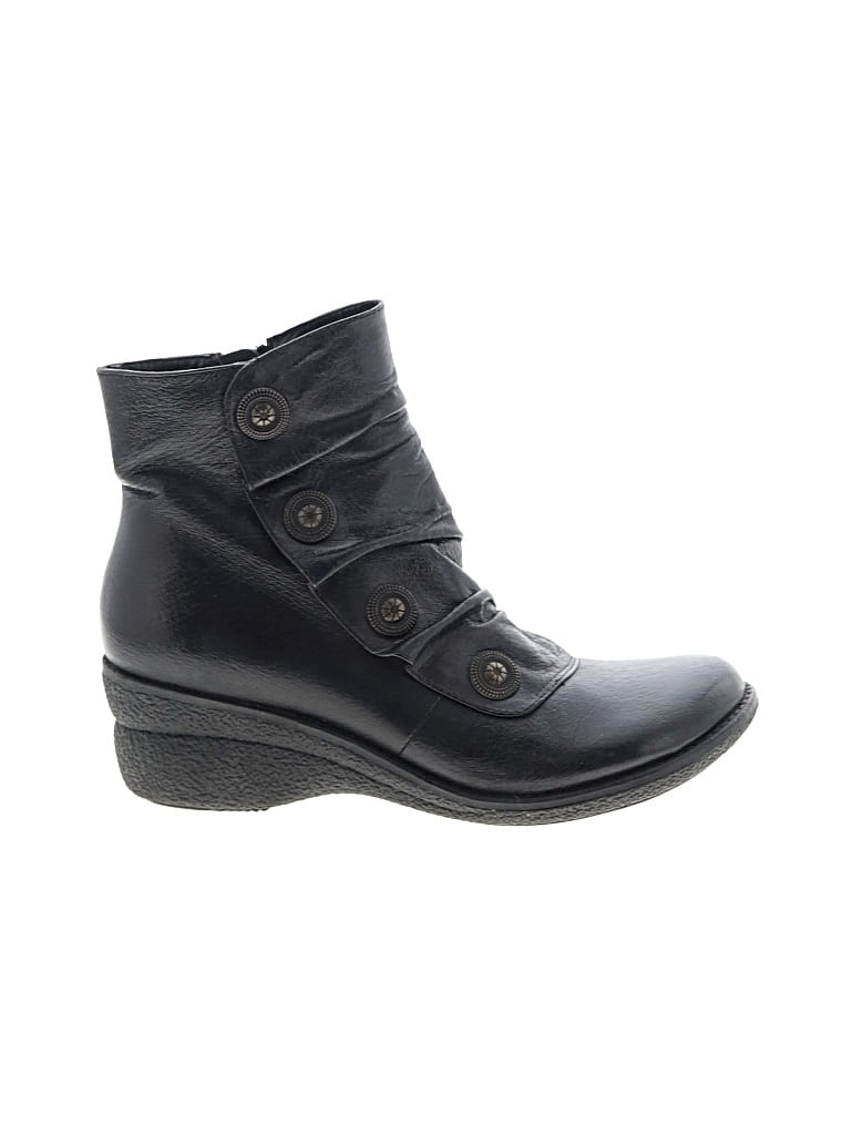 Pre-owned Miz Mooz Ankle Boots In Black
