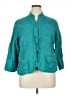 Chico's 100% Linen Teal Jacket Size XL (3) - photo 1