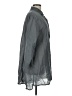Iridium 100% Cotton Gray Long Sleeve Blouse Size L - photo 4