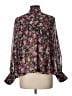 Olivaceous 100% Polyester Floral Black Long Sleeve Blouse Size L - photo 2