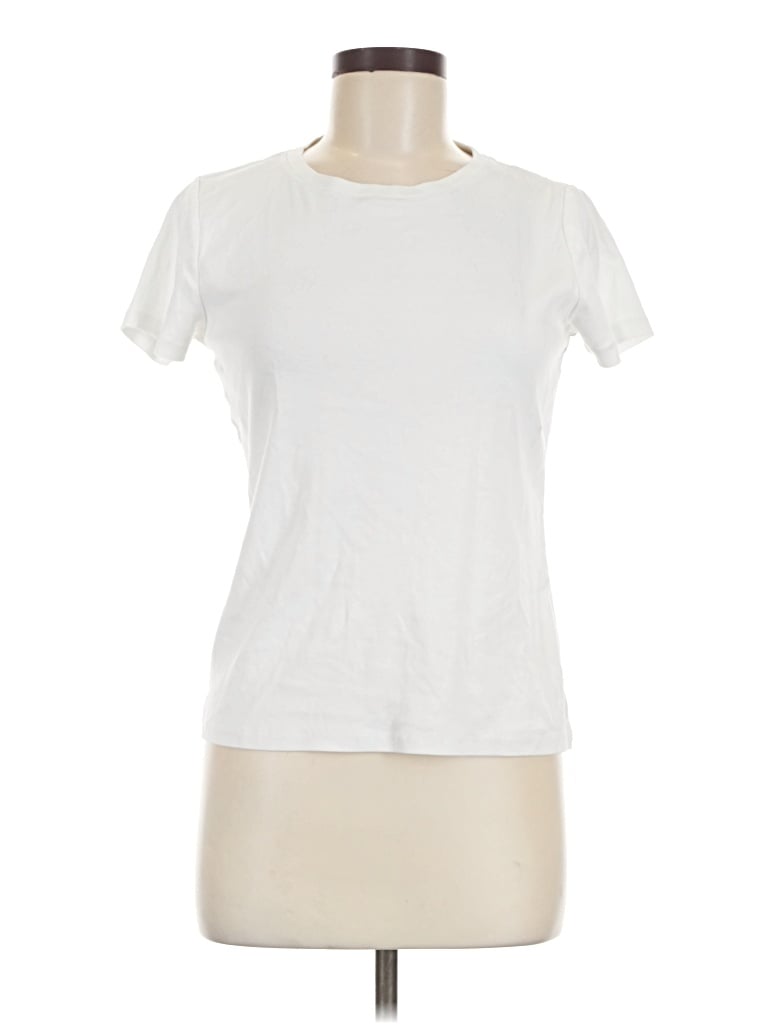 Pre-owned Dkny Short Sleeve T-shirt In White
