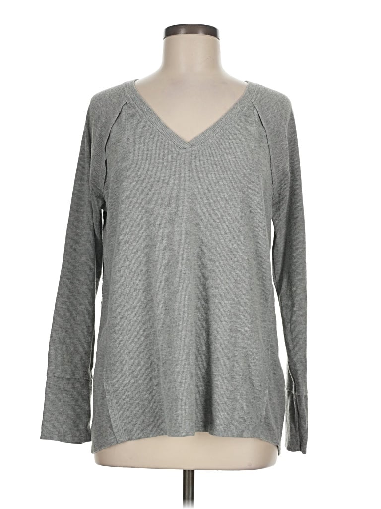 Pre-owned Wildfox 3/4 Sleeve T-shirt In Gray
