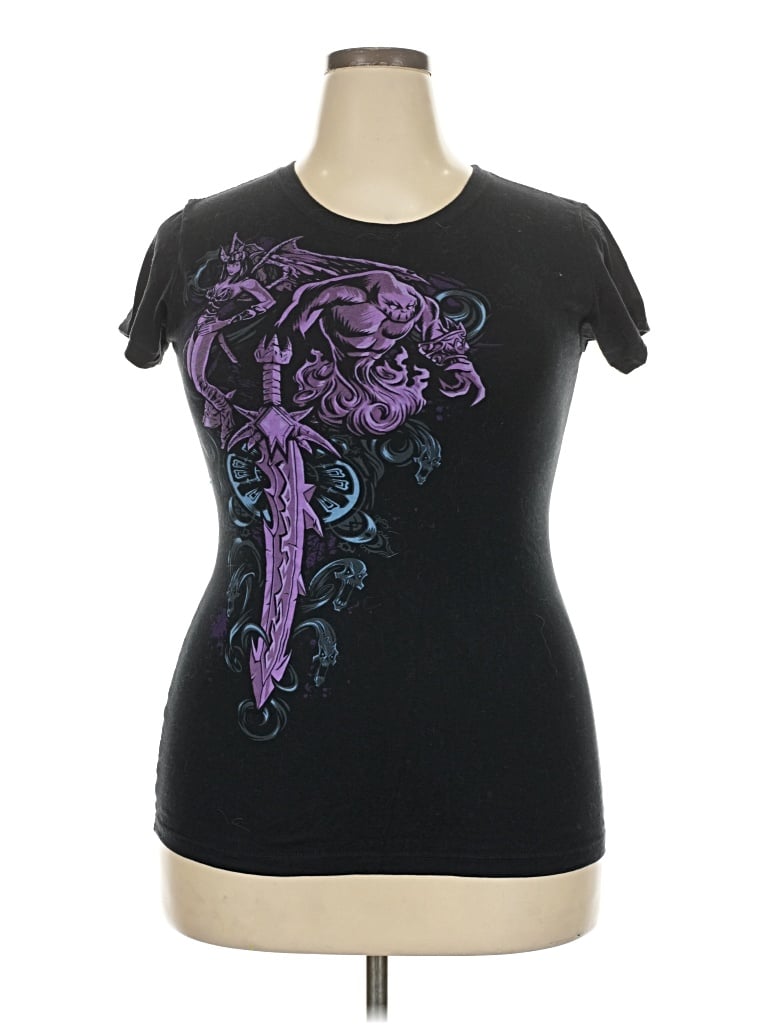 Pre-owned Assorted Brands Short Sleeve T-shirt In Black